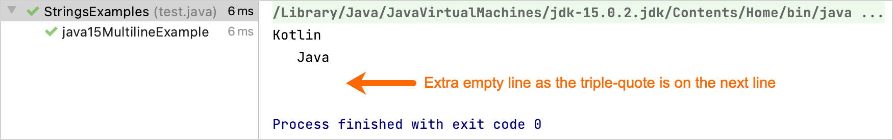 Java 15 的多行字符串输出