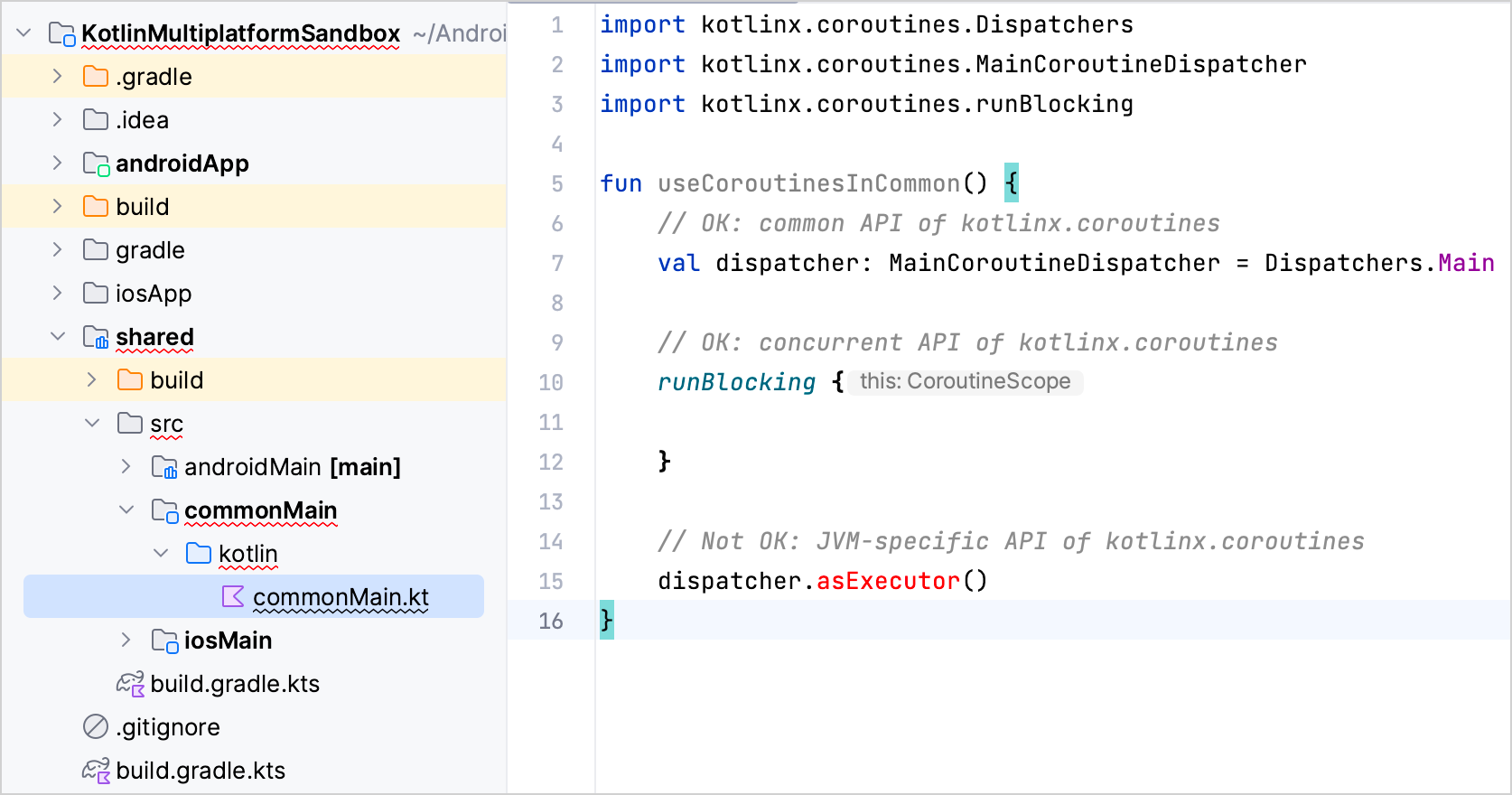 Error on JVM-specific API in common code
