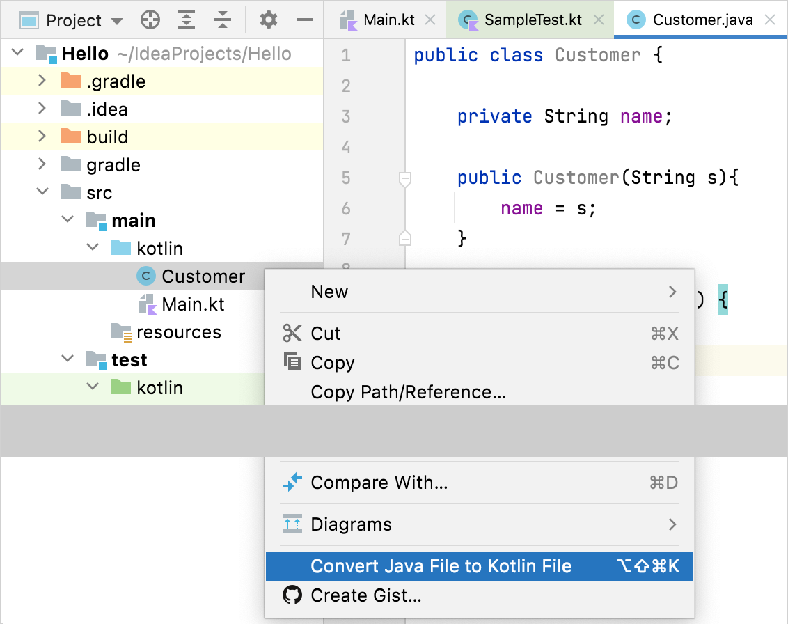 将 Java 文件转换为 Kotlin
