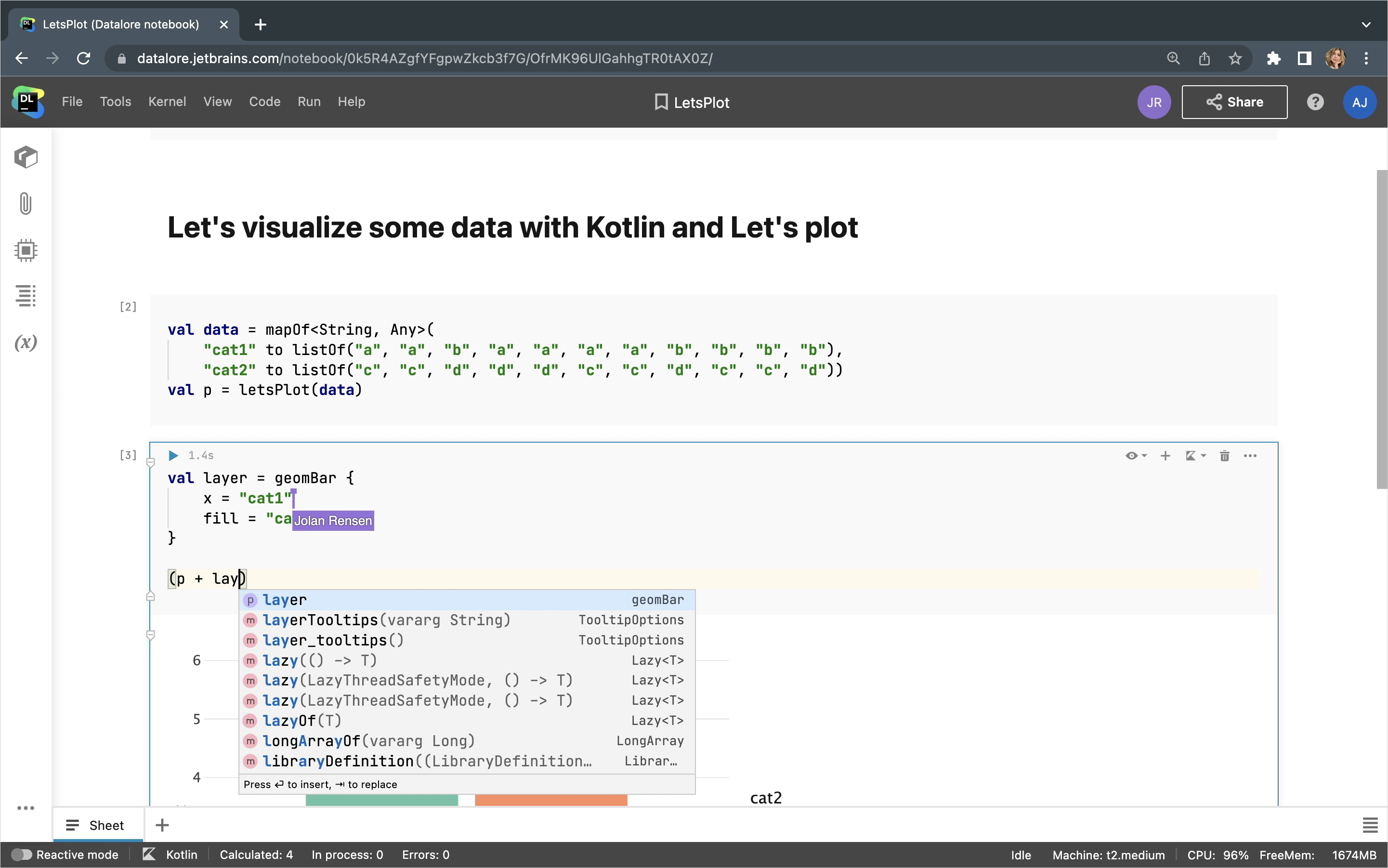 Kotlin in Datalore