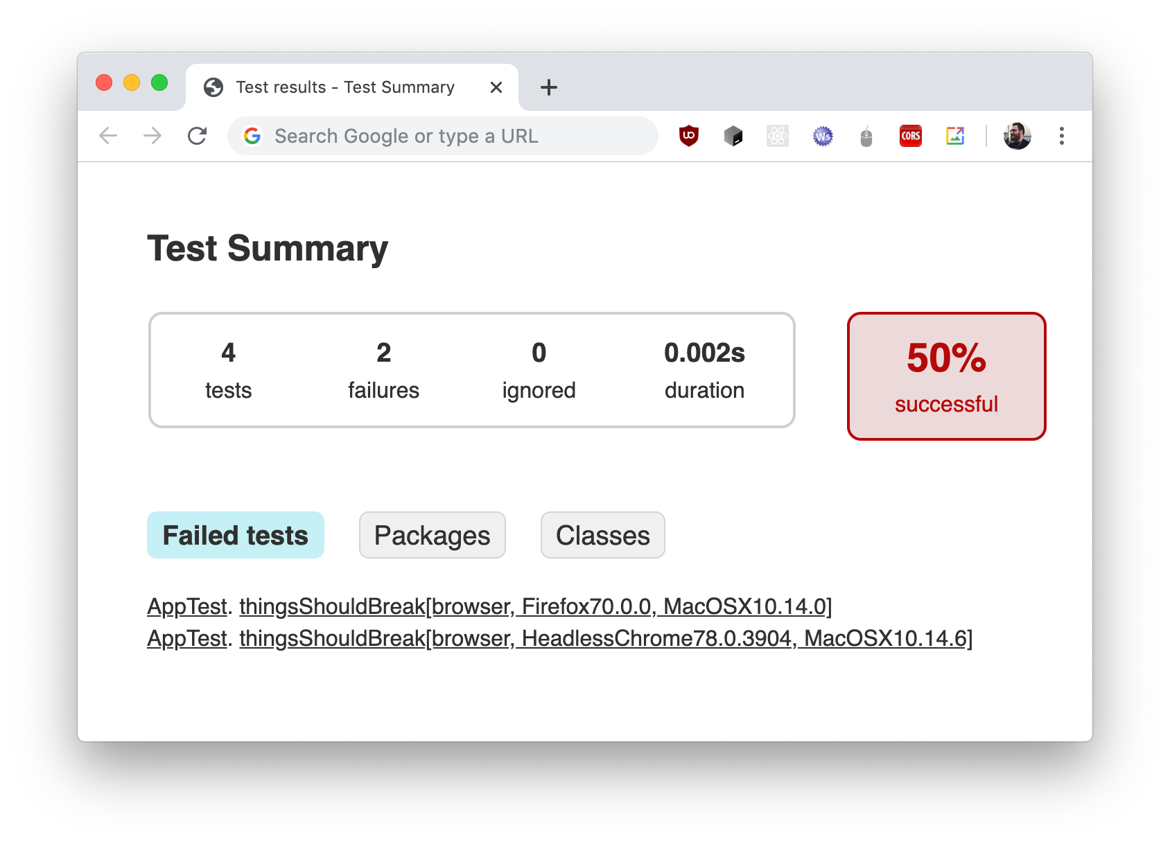 Gradle 测试报告